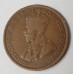 AUSTRALIA 1914 . HALF  1/2 PENNY . ERROR . PLANCHET FLAW